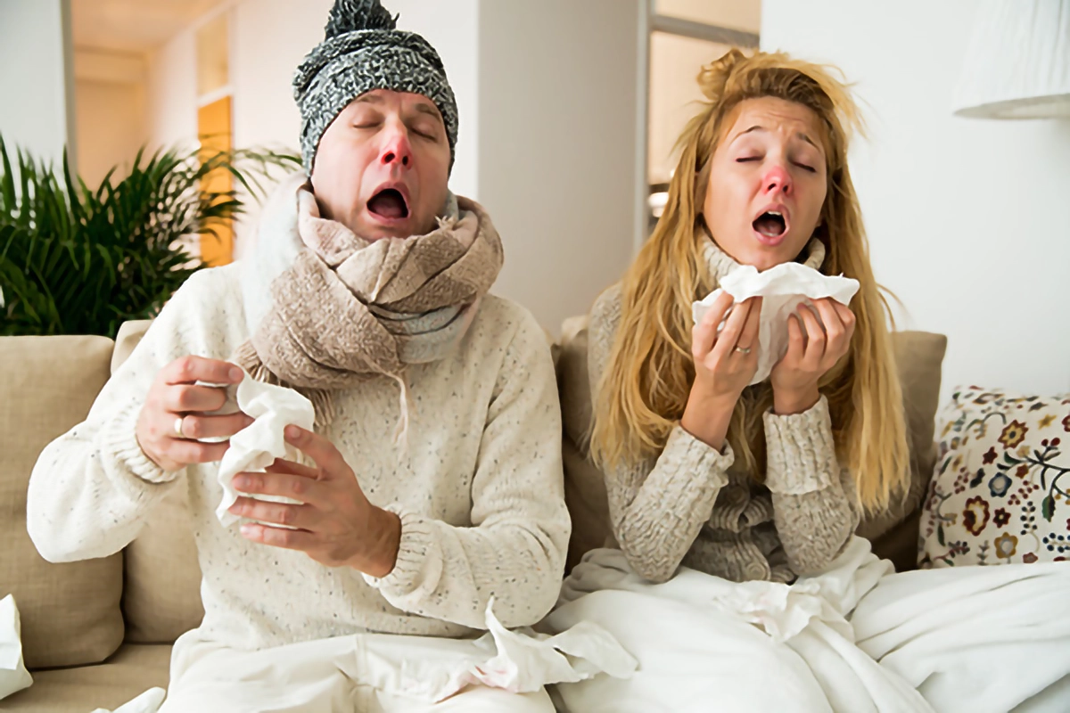 Image of patients with a heavy cold