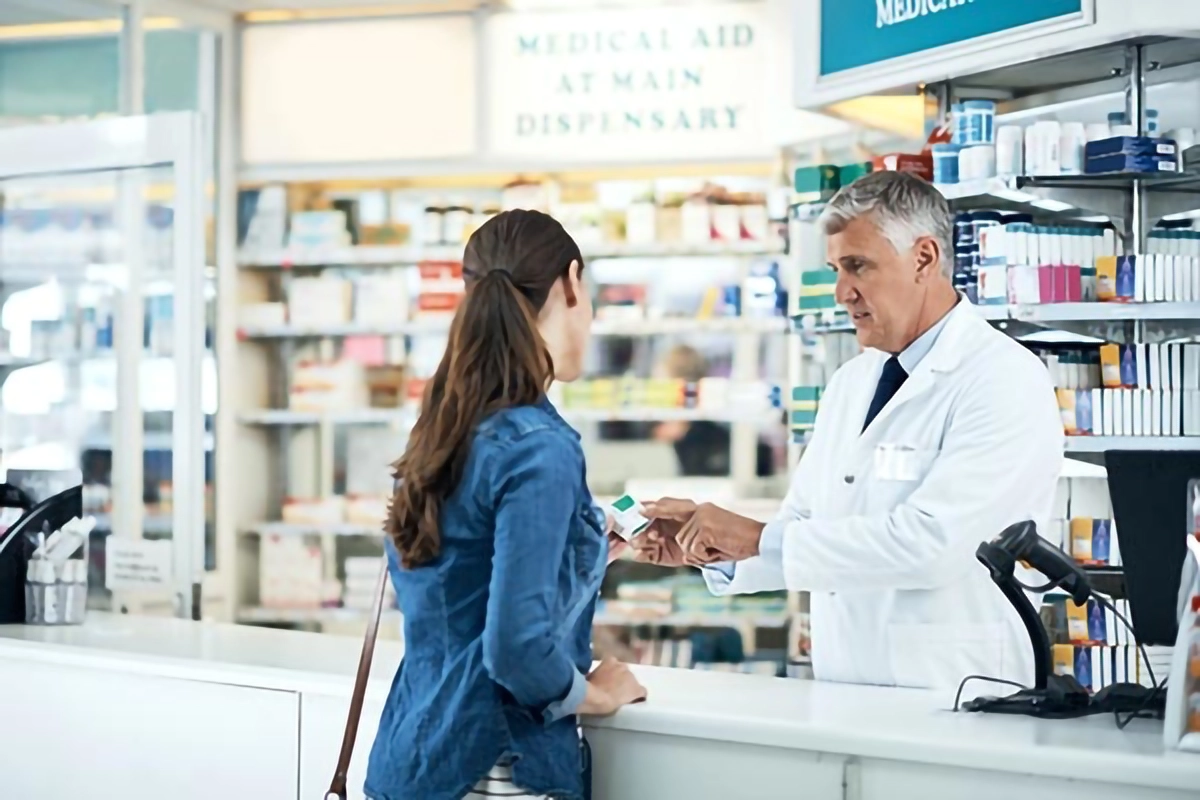 Image of a pharmacy desk